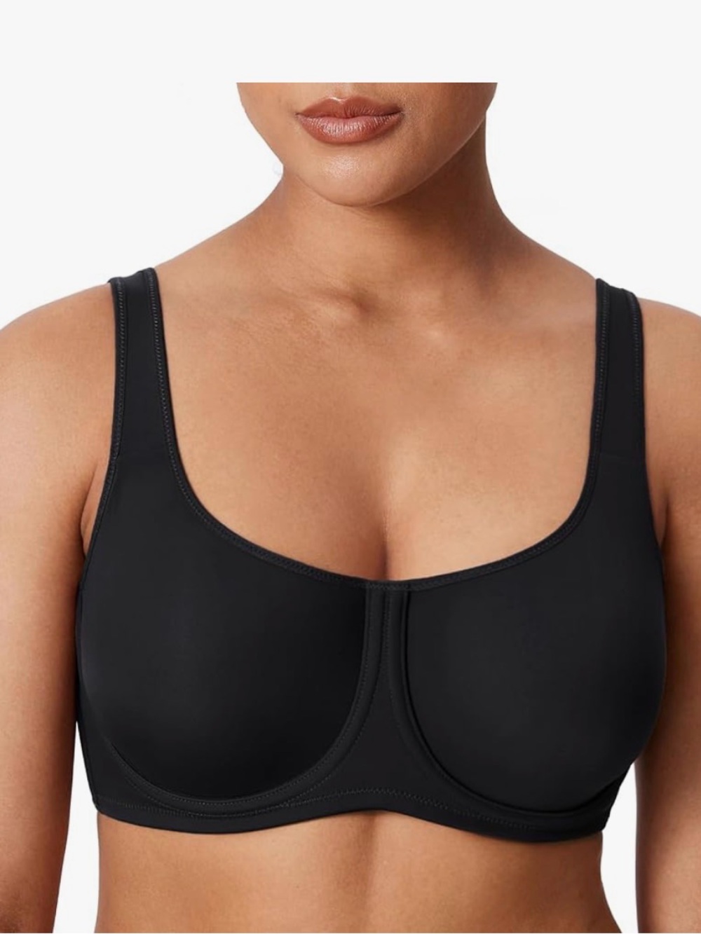 NWT SYROKAN A227 High Impact Underwire Sports Bra Black 38H